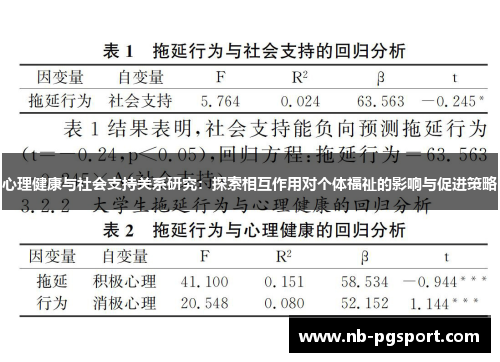 心理健康与社会支持关系研究：探索相互作用对个体福祉的影响与促进策略