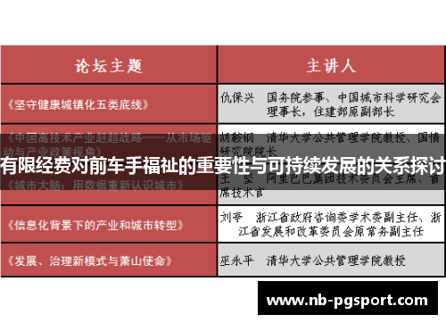 有限经费对前车手福祉的重要性与可持续发展的关系探讨